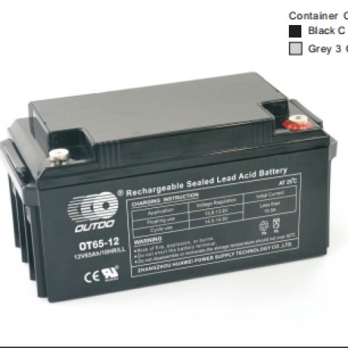 奥特多蓄电池OT65-12(GEL)奥特多电池12V65AH/10HR胶体电池