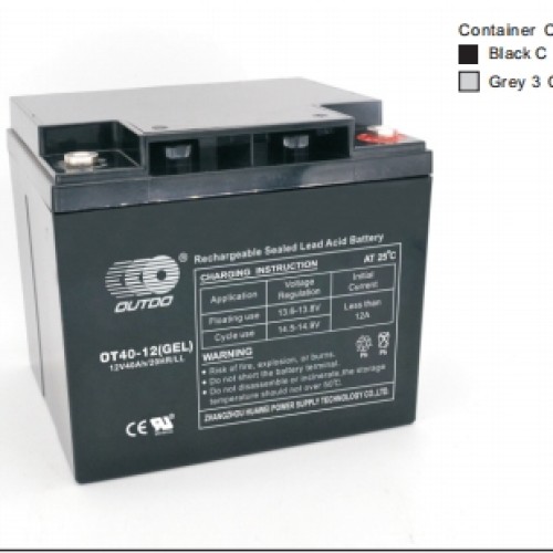 奥特多蓄电池OT40-12(GEL)奥特多电池12V40AH/10HR胶体电池