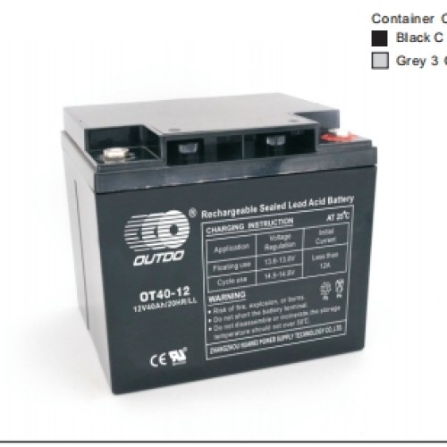 奥特多蓄电池OT40-12(GEL)奥特多电池12V40AH/10HR胶体电池