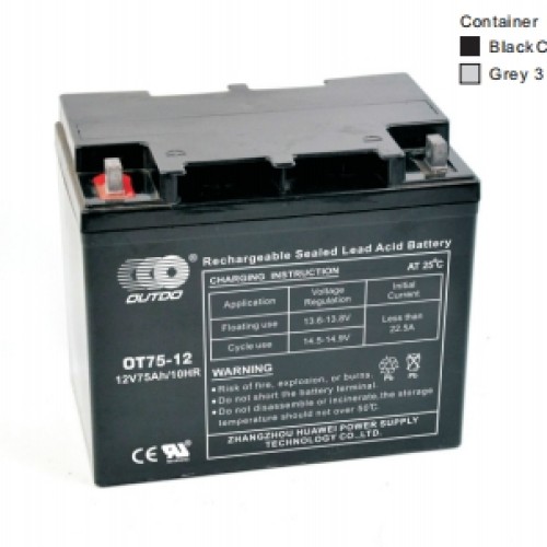 奥特多蓄电池OT75-12奥特多电池12V75AH/20HR（6-FM-75）